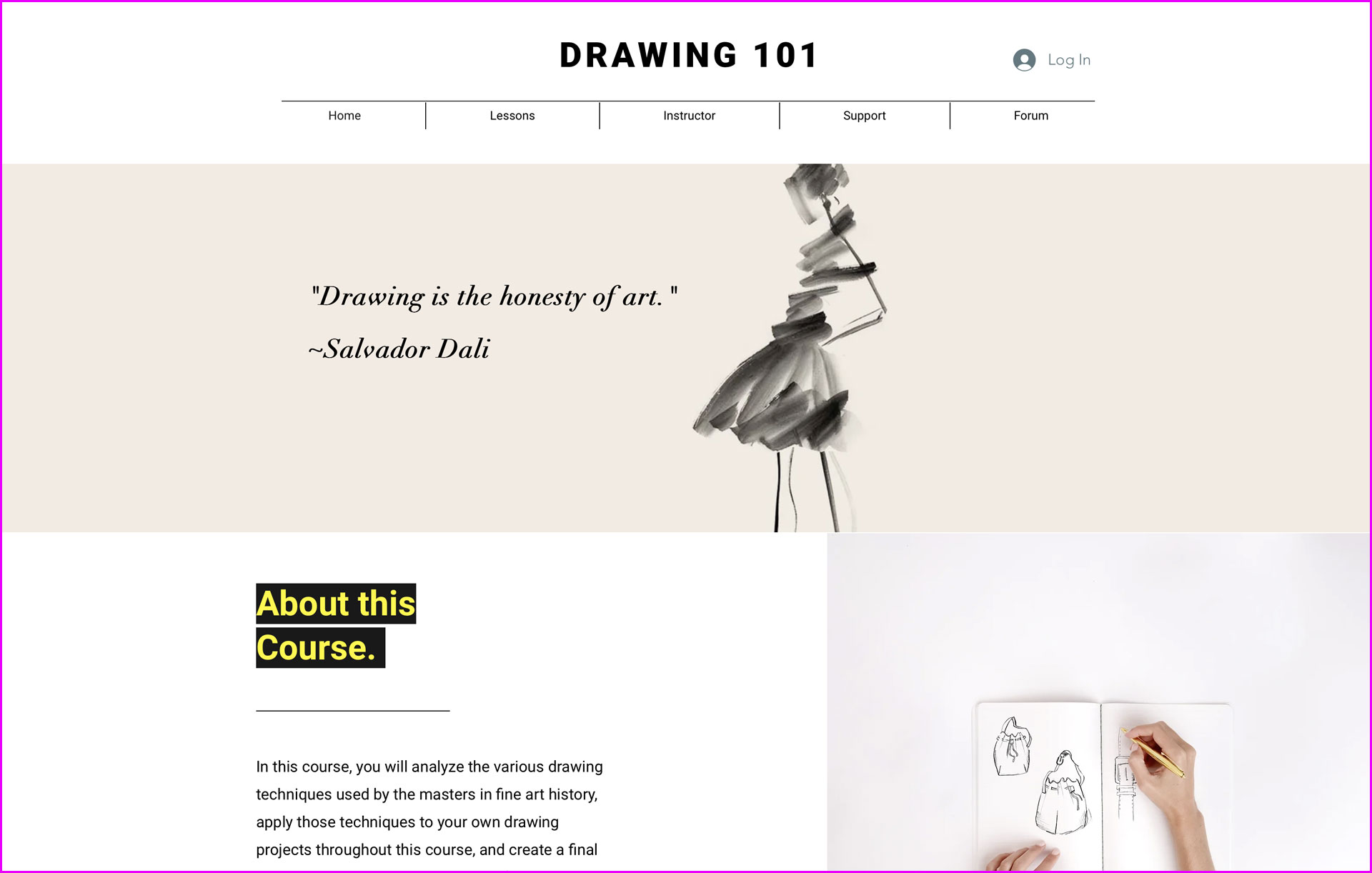 Drawing 101 eLearning Course Image